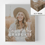 Congratulations Graduate Photo Graduation Faux Canvas Print<br><div class="desc">Celebrate the new graduate with a personalized faux wrapped canvas print that captures the joy and promise of this momentous occasion. Featuring a custom photo, this canvas print exudes the warmth and optimism of a bright future ahead. The words "Congratulations Graduate" are elegantly scripted above the graduate's name, with space...</div>