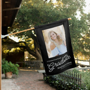 Congratulations Graduate Photo Graduation House Flag