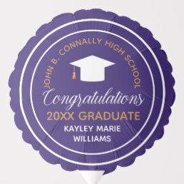 Congratulations Graduate Purple 2024 Graduation Balloon