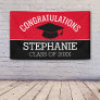 Congratulations Graduate - Red Black Graduation Banner