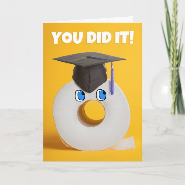 Congratulations Graduate Roll of Toilet Paper Holiday Card (Front)