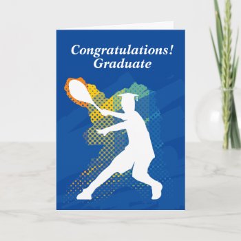 Congratulations Graduate School Graduation Tennis Card by imagewear at Zazzle