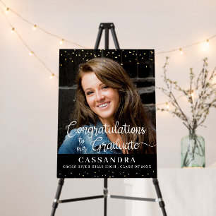 Congratulations Graduate Script Photo Confetti Foam Board