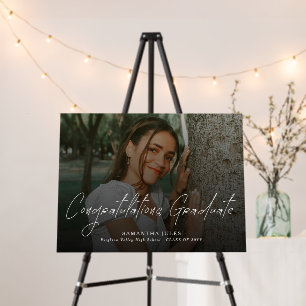Congratulations Graduate Script Photo Graduation Foam Board