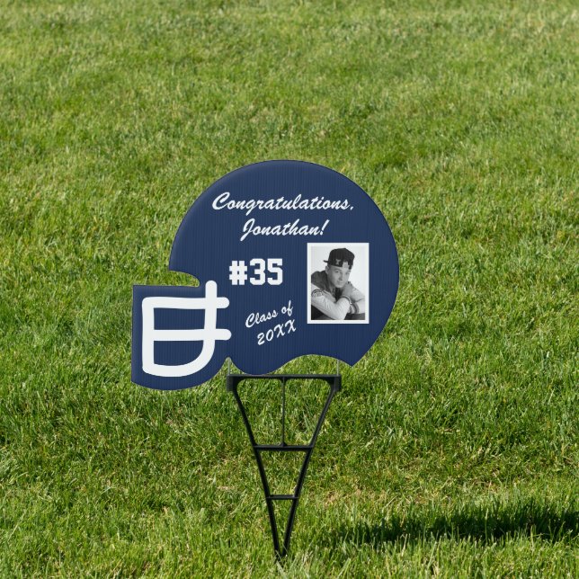 Congratulations Graduate Sign For Football Players (Insitu)