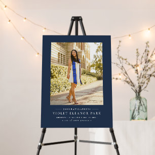 Congratulations graduate simple navy graduation foam board