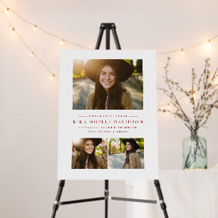 Congratulations graduate simple red graduation foam board