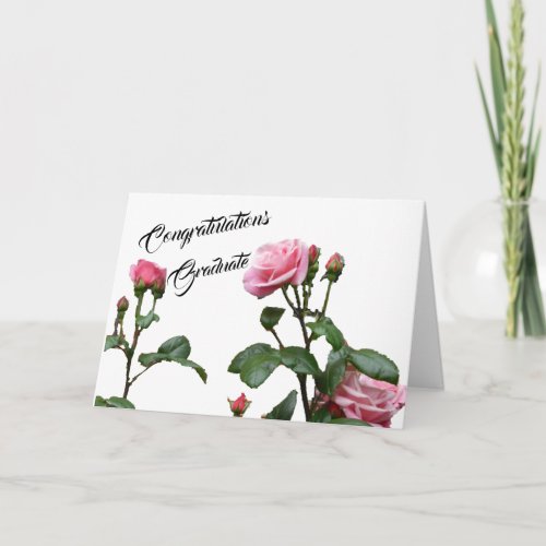 CONGRATULATIONS GRADUATE WITH ROSES CARD