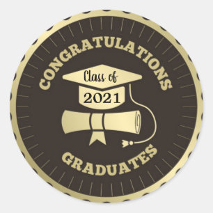 Congratulations Graduates Classic Round Sticker