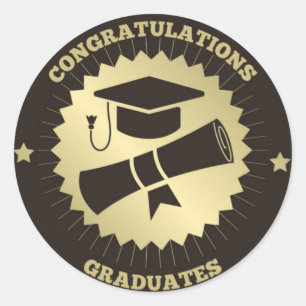 Congratulations Graduates  Classic Round Sticker