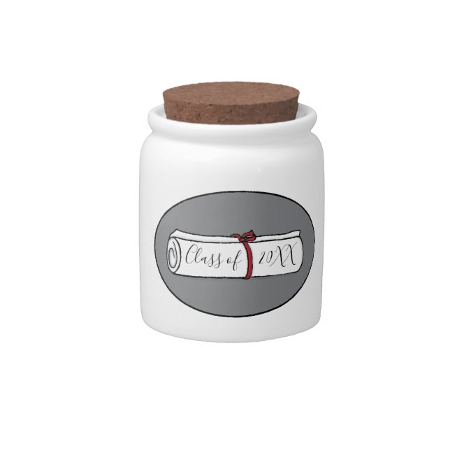 Congratulations Graduate's Diploma Candy Jar (Front)