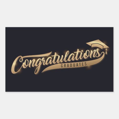 Congratulations Graduates  Rectangular Sticker