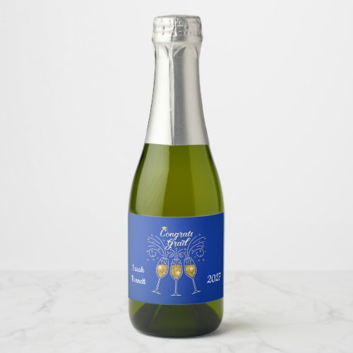 Congratulations graduates Sparkling Wine glasses Sparkling Wine Label