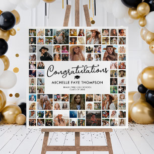 Congratulations Graduation 82 Photo Collage Square Foam Board