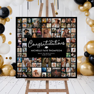 Congratulations Graduation 82 Photo Collage Square Foam Board