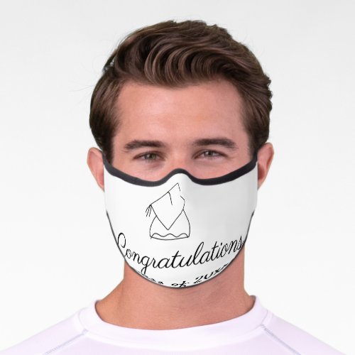 Congratulations graduation add name text year clas premium face mask