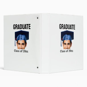 Congratulations graduation add name year text 3 ring binder