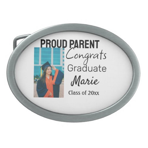 Congratulations graduation add name year text  belt buckle