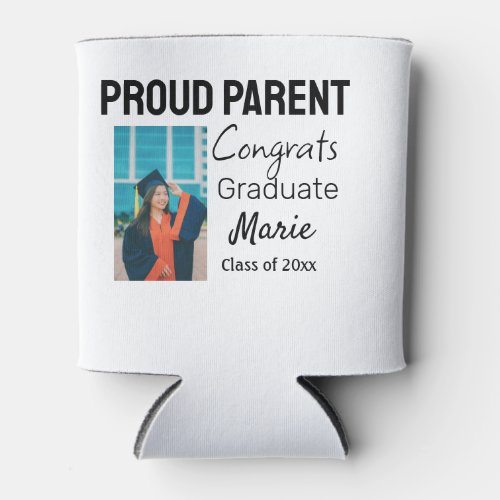 Congratulations graduation add name year text  can cooler
