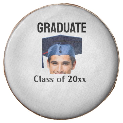 Congratulations graduation add name year text  chocolate covered oreo