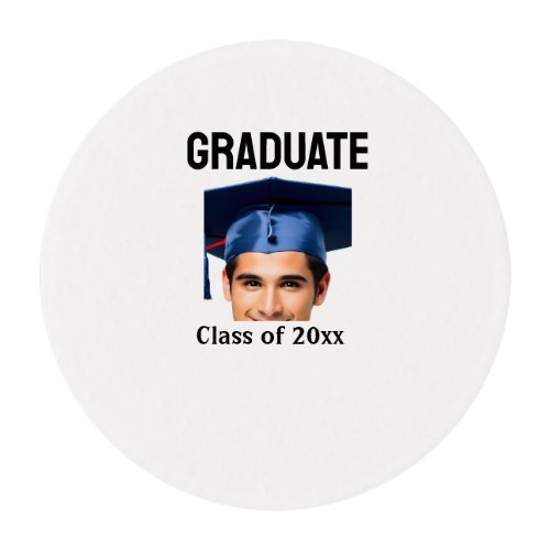 Congratulations graduation add name year text  edible frosting rounds