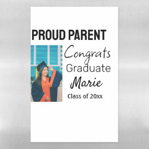 Congratulations graduation add name year text  magnetic dry erase sheet
