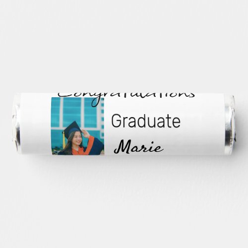 Congratulations graduation add name year text phot breath savers mints