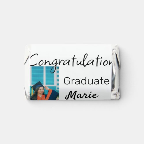 Congratulations graduation add name year text phot hersheys miniatures