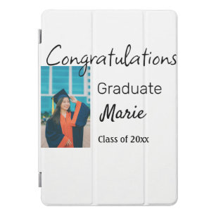 Congratulations graduation add name year text phot iPad pro cover