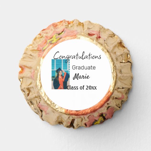 Congratulations graduation add name year text phot reeses peanut butter cups