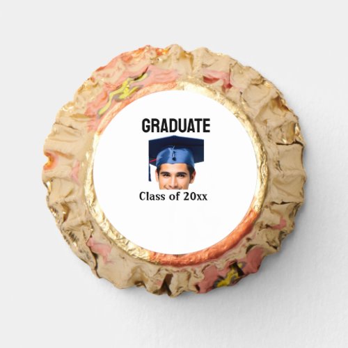 Congratulations graduation add name year text  reeses peanut butter cups