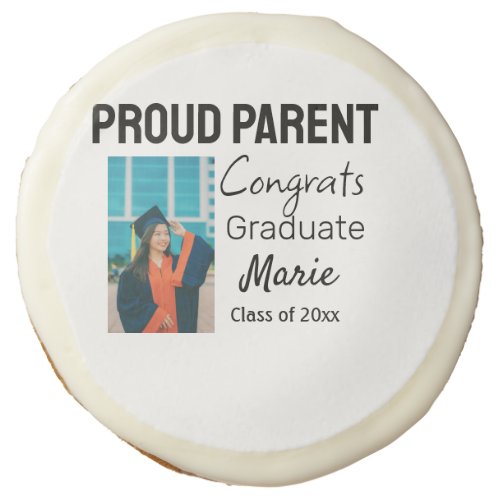 Congratulations graduation add name year text  sugar cookie