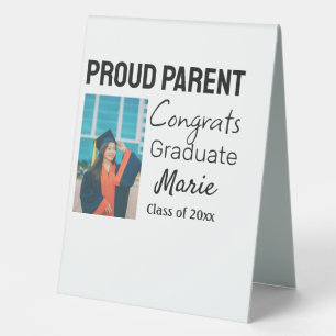 Congratulations graduation add name year text table tent