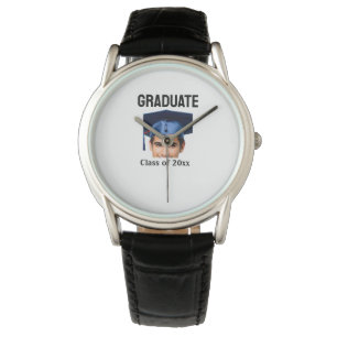 Congratulations graduation add name year text watch