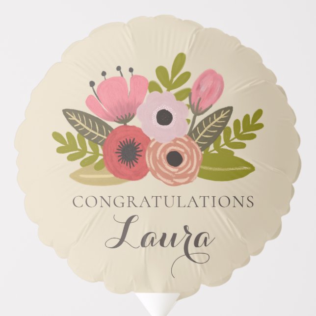 Congratulations Graduation Anniversary Personalize Balloon (Front)