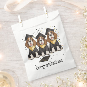 Congratulations Graduation Basset Hound Dogs Favor Bag
