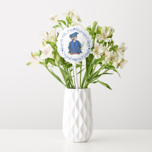 Congratulations Graduation Blue Boy Cap Gown Favor Balloon