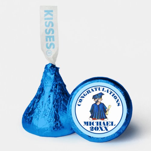 Congratulations Graduation Boy Graduate Cap Gown Hersheys Kisses