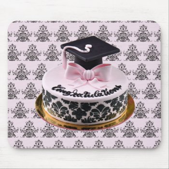 Congratulations Graduation Cap And Diploma Cake Mouse Pad by toots1 at Zazzle