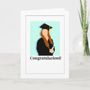 Congratulations! - Graduation Cap and Gown Holiday Card
