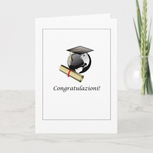Congratulations _ Graduation Card in Italian