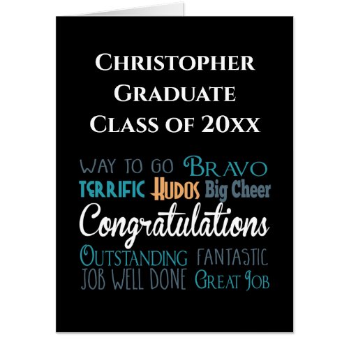 Congratulations Graduation Class Of Monogram Card