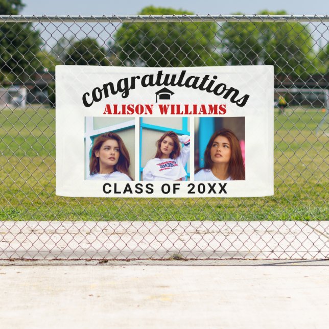 Congratulations graduation class of photo red banner (Insitu)