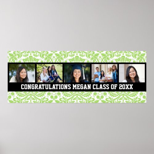 Congratulations Graduation Custom Photo Banner Poster