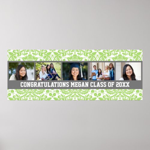 Congratulations Graduation Custom Photo Banner Poster