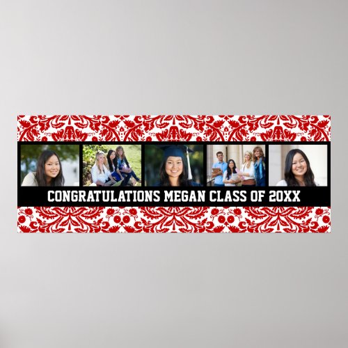 Congratulations Graduation Custom Photo Banner Poster