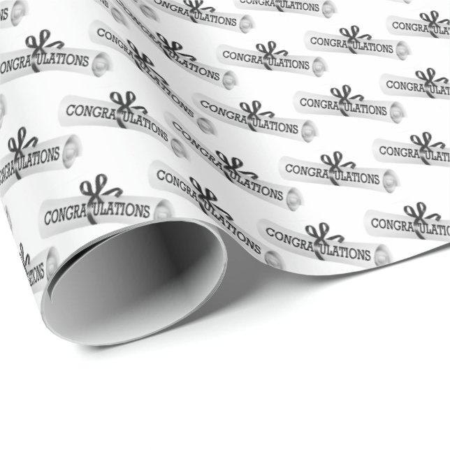 Congratulations Graduation Diploma Wrapping Paper (Roll Corner)