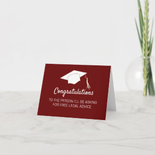 Congratulations graduation from Law school Card