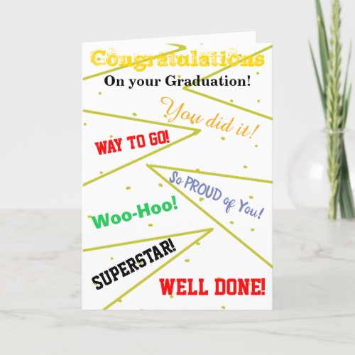 Congratulations Graduation Fun Greeting Card