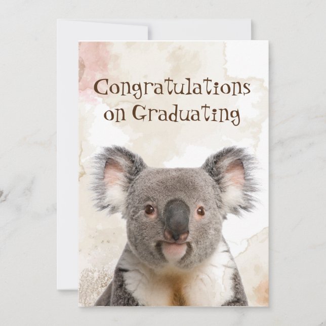Congratulations Graduation Fun Koalified Humor Car Card (Front)